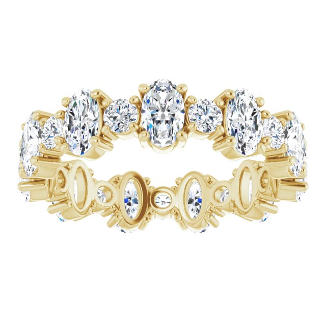 2.97 ct. Oval & Round Diamond Eternity Band-VIRABYANI